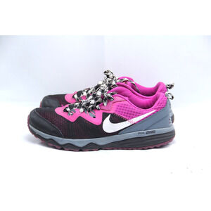 Nike Dual Fusion Trail Shoes Women Size 9.5 Black Purple Running 652869-011